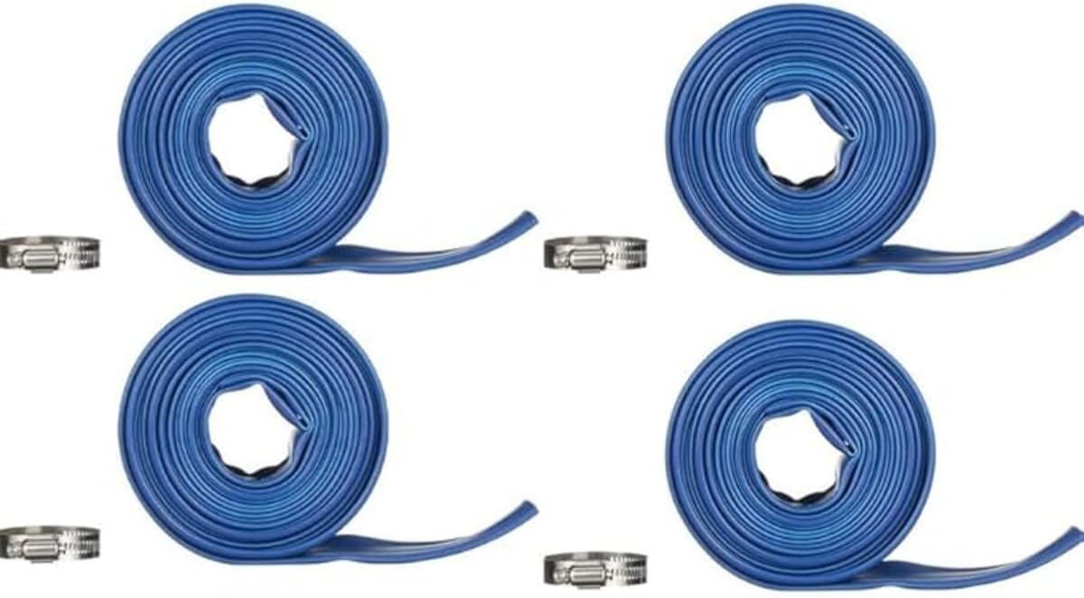 Blue Devil 25-Foot Backwash Hose Replacement for Pool with Hose Clamp, 1-1/2