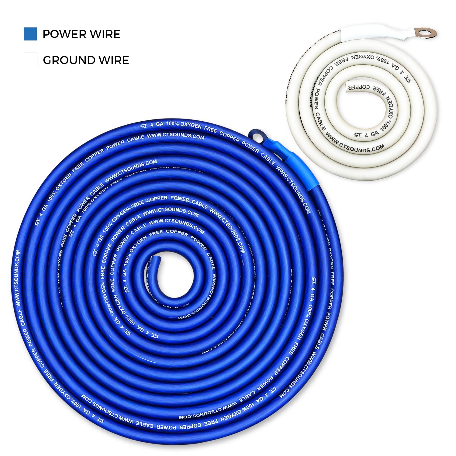 CT Sounds 4 Gauge OFC Complete Amp Wiring Install Kit, AMPKIT-4GA-ELITE
