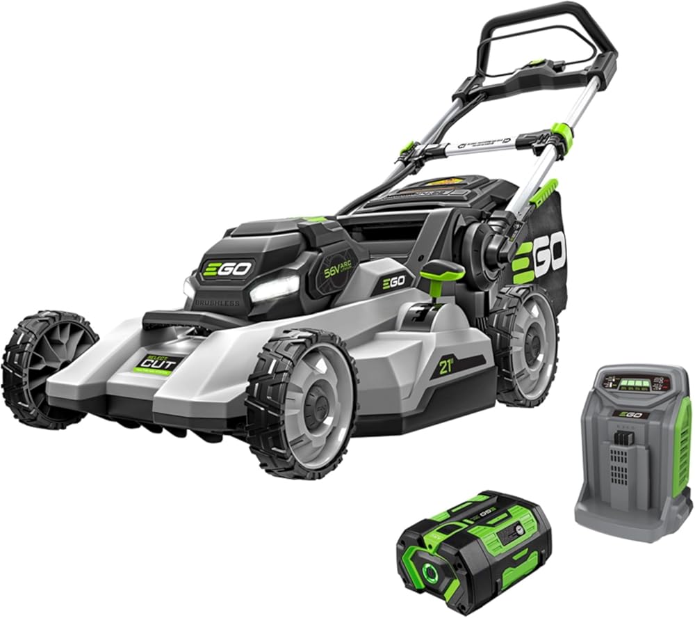 EGO Power+ Electric Lawn Mower, Cordless Push with Select Cut, Includes 56V 7.5Ah Battery and Rapid Charger - LM2135