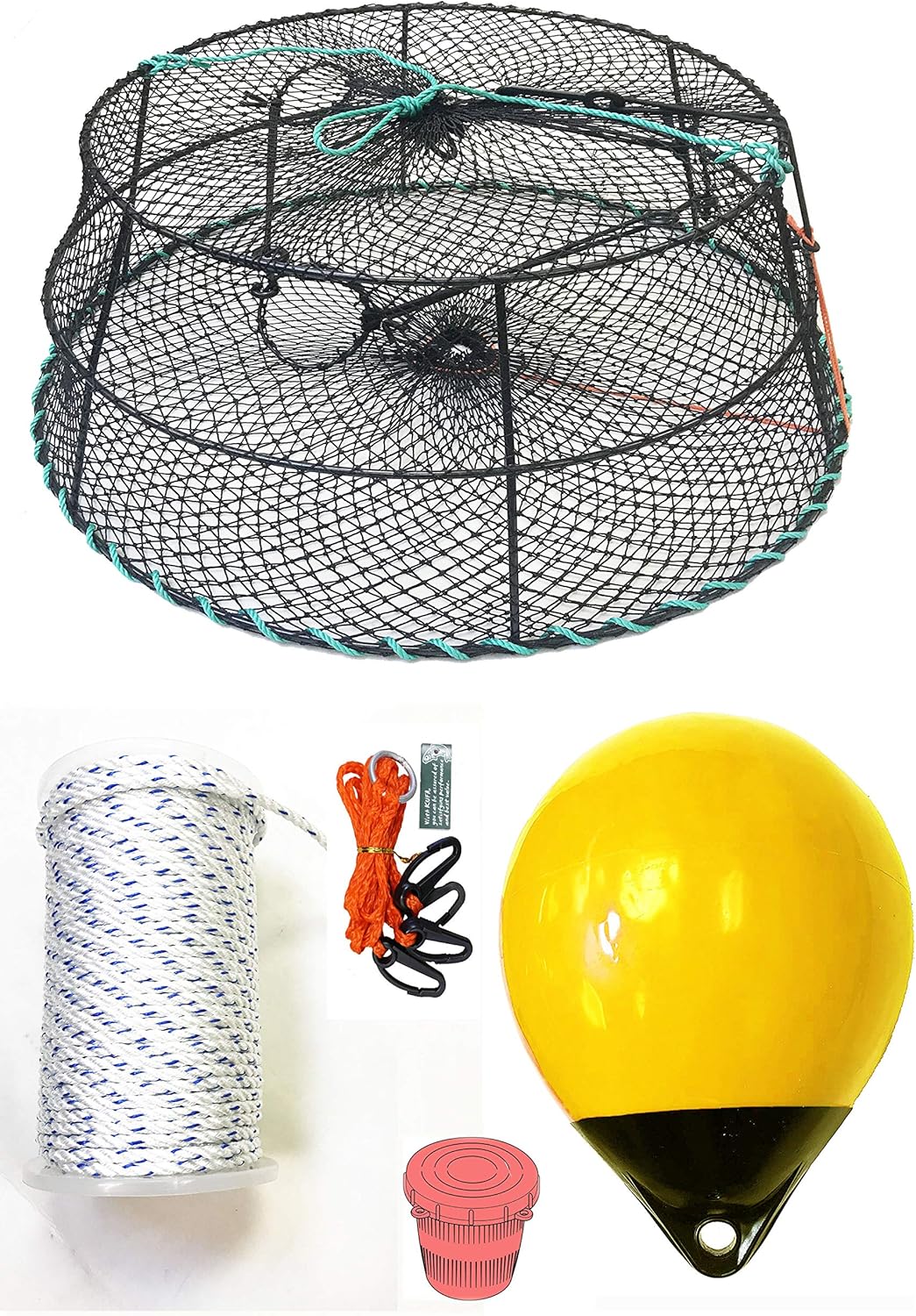 KUFA Sports Tower Style Vinyl Coated Prawn Trap with Prawn Trap Accessory Combo(CT79+PAM38Y+HA2)