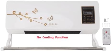 2000W Mini Air Conditioner, Natural Wind And Heating Function Air Heating Fan Mount Electric Heater for Bath Room Living Room (No Cooling Function)