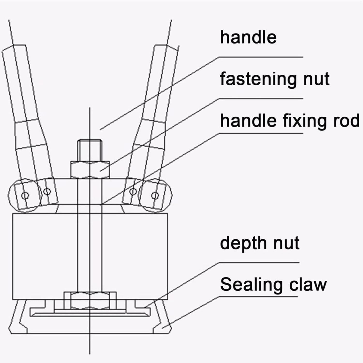 Drum Sealing Tool, Manual Crimping Pliers for 35/70mm Iron Barrels, Drum Cap Seal Machine, Heavy-Duty Oil Barrel Sealer, Durable Crimper for Secure Sealing