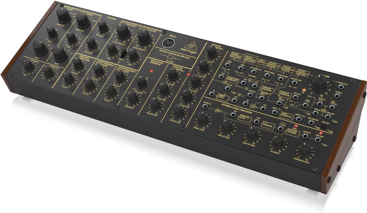 Behringer K-2 Analog and Semi-Modular Synthesizer with Dual VCOs, Ring Modulator, External Signal Processor, 16-Voice Poly Chain and Eurorack Format