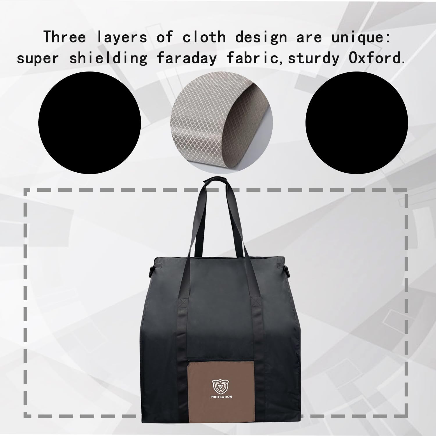 Faraday Bag for Large Generators and Electronics, Military-Grade RF Shielding For Computer Towers,Mobile Devices, EMP Protection Signal Isolation Anti-tracking Data Privacy