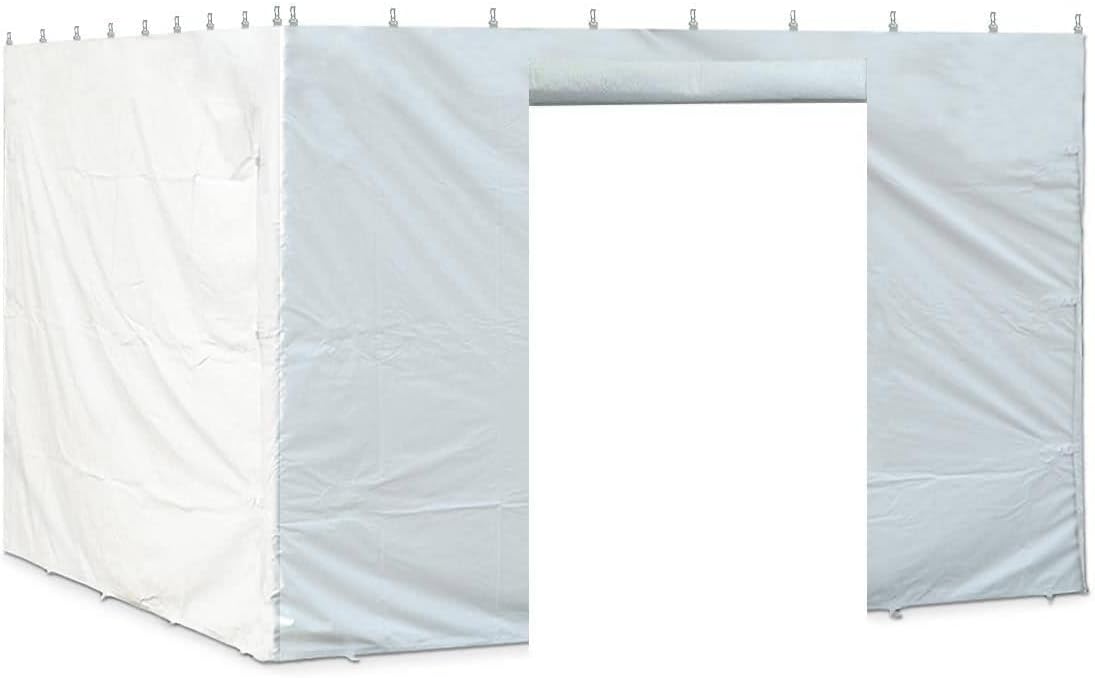 TentandTable 10' x 10' Standard Tent Sidewall Kit, Waterproof Sidewalls for 8' Height Party & Outdoor Canopy Tents, 3 Solid Side Walls + 1 Zipper Wall Door, UV Resistant, Tent Not Included