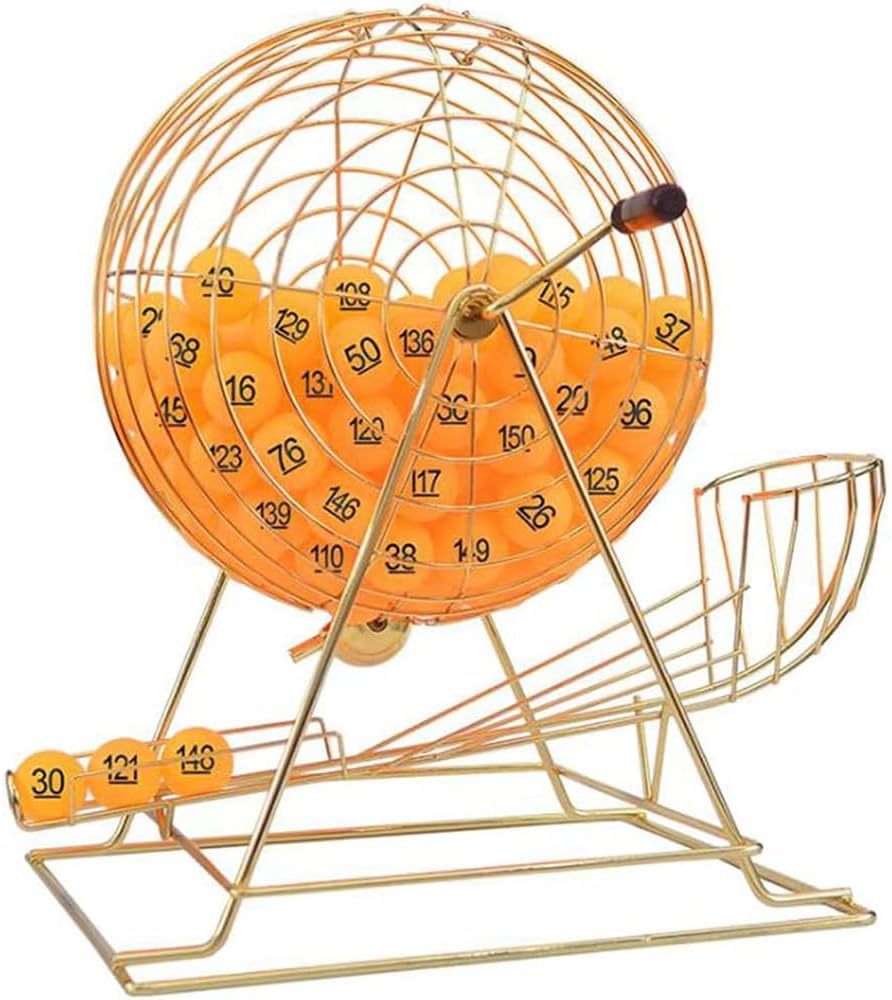 Hand Shake Ball Number Selector Ball Manual Metal Bingo Cage Lottery Machine for Entertainment Venues, Shopping Malls and Supermarkets