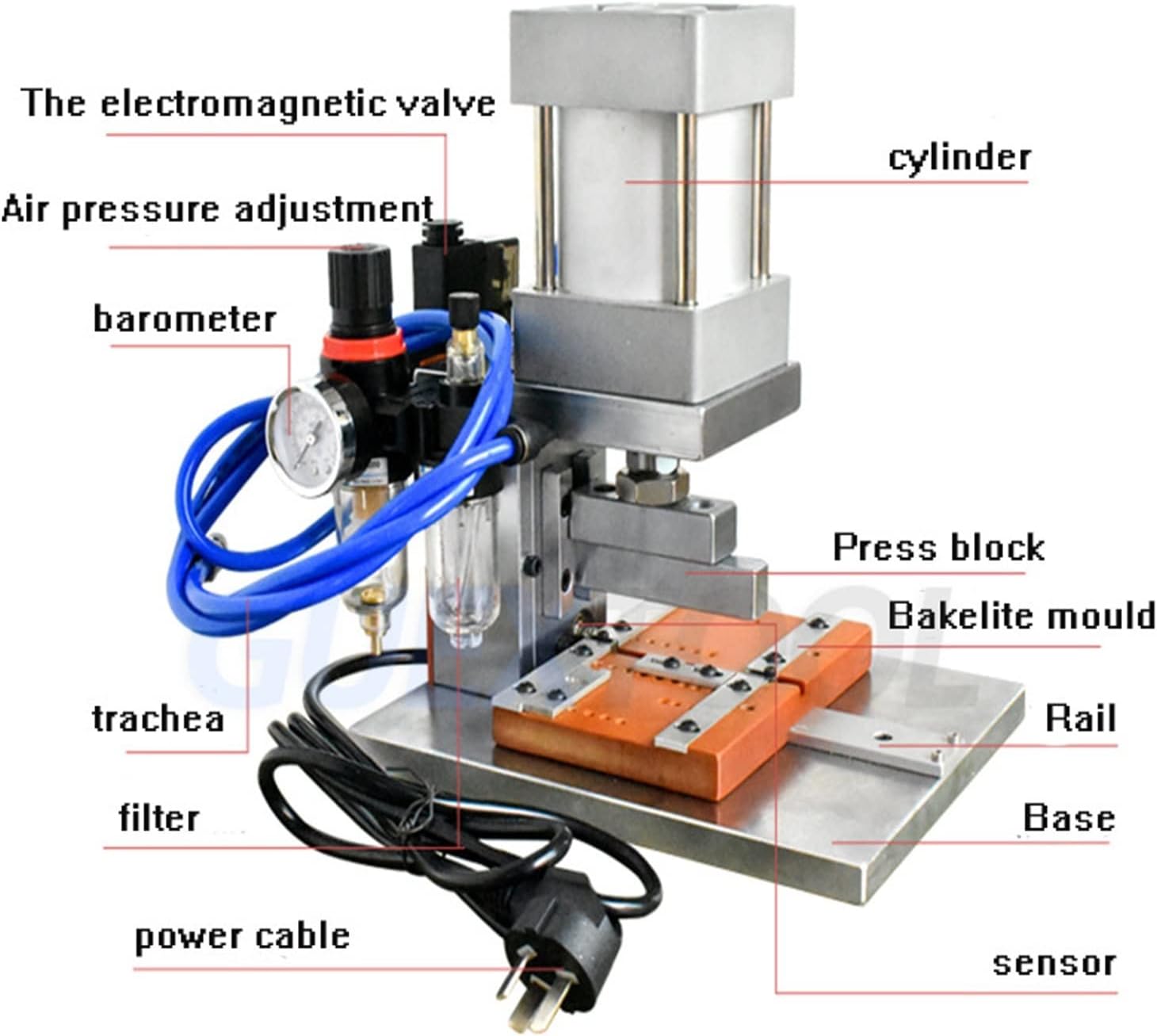 Pneumatic Automatic Crimping Machine, IDC Head Automatic Riveting Press, Computerized Cable Automatic Crimping Machine with Efficiency