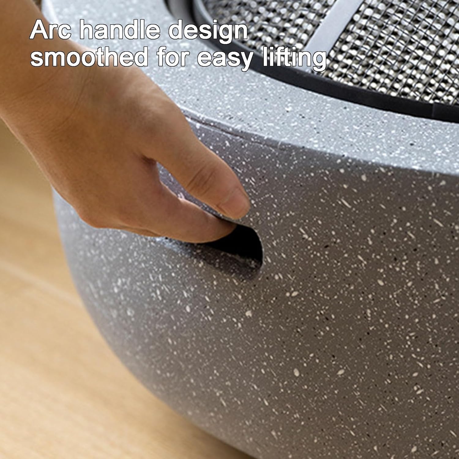 Clay Charcoal Stove Portable Grill, 18/24In Outdoor Fire Pit Table, Barbecue and Charcoal Stove, Gray,Small