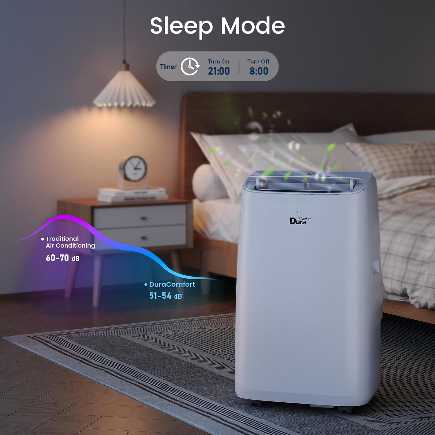 DuraComfort 14,000 BTU Portable AC | 3-in-1 Cooling, Fan & Dehumidifier | R32 Refrigerant | Remote & Window Kit | Cools Up to 450 Sq Ft