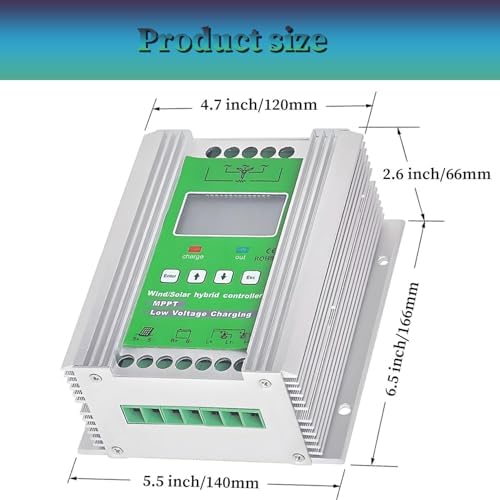 16000W Wind Solar Hybrid Controller - MPPT Boost Charging, LCD Display, 8000W Wind Turbine & Solar Power, 12V Multifunctional Charge Controller for Renewable Energy Solutions