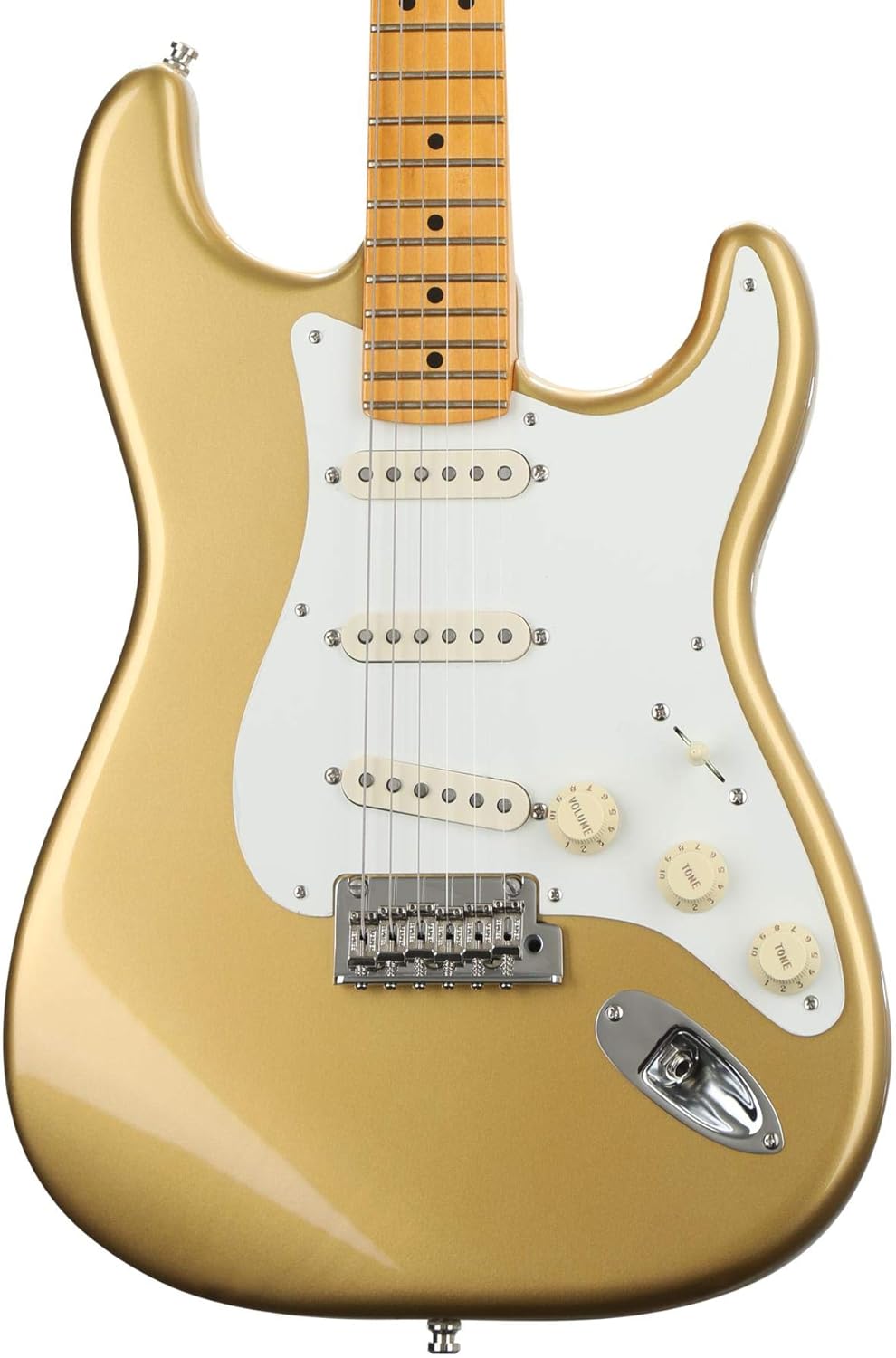 Fender Lincoln Brewster Stratocaster Electric Guitar, Aztec Gold, Maple Fingerboard