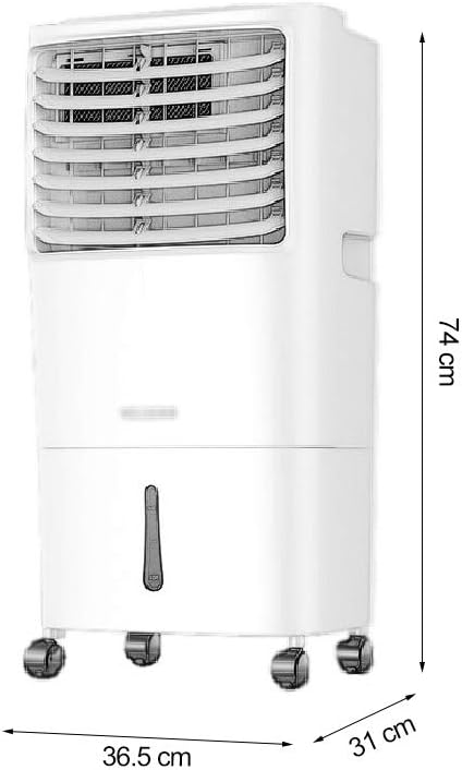 Portable Air Conditioner Fan Evaporative Cooler, Bladeless Air Cooler Portable Humidifier with Remote Control & Electric Fan, 3 Modes Air Conditioner for Indoor Home Office Dorms