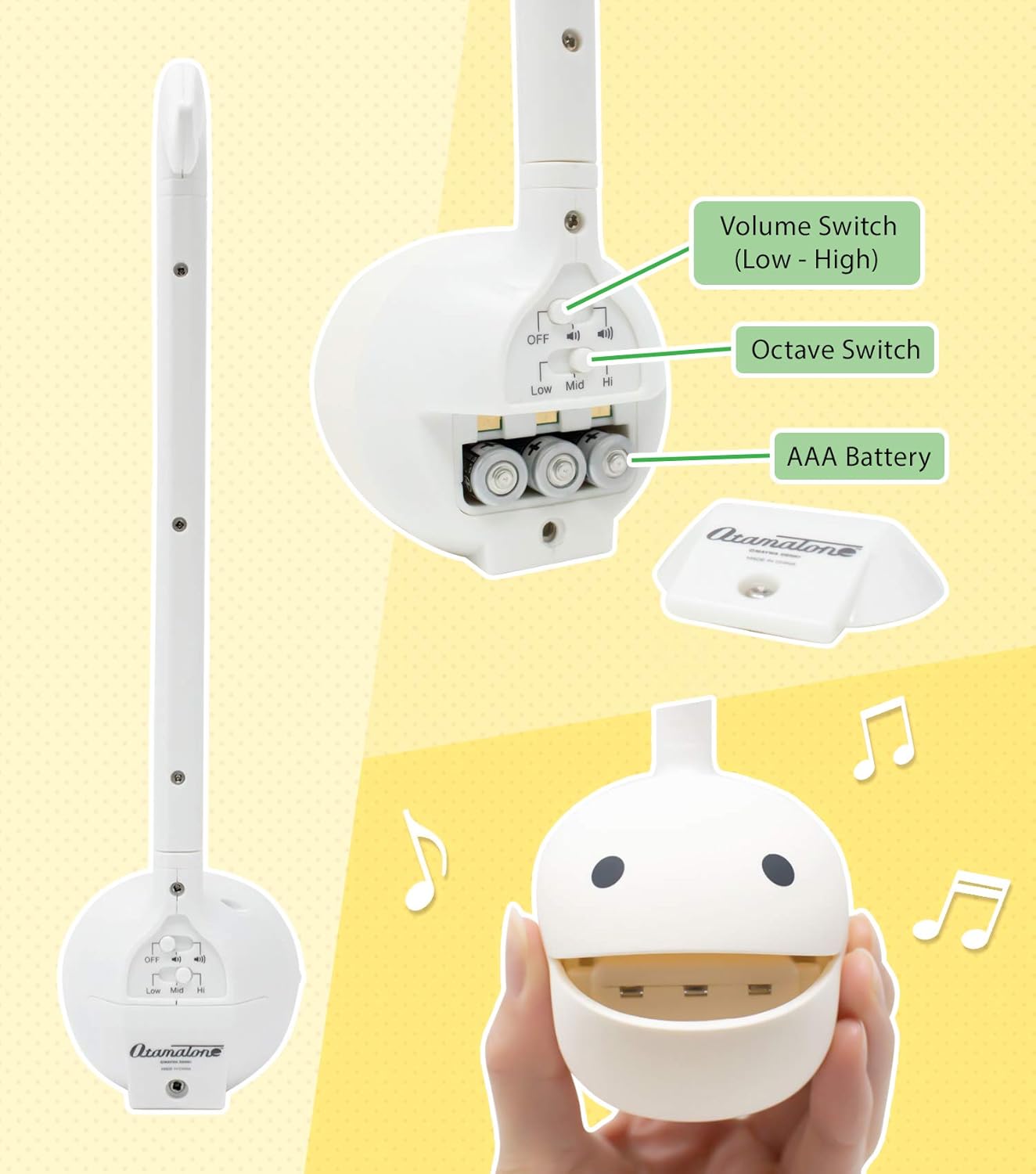 Otamatone White Electronic Musical Instrument Portable Synthesizer Collector's Set Deluxe + Regular