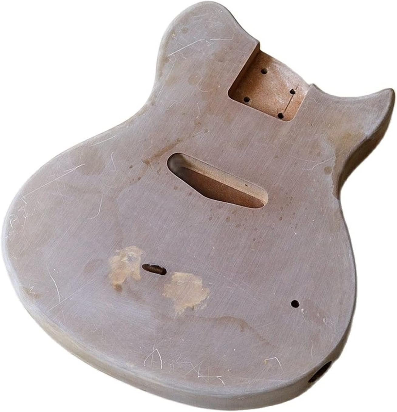 Unfinished Guitar Kit Corps De Guitare Électrique Pour Enfants Corps De Guitare ST Gris Mini Baril De Guitare Finition Mate Pièces De Corps De Bricolage Handmade ​Guitar Body