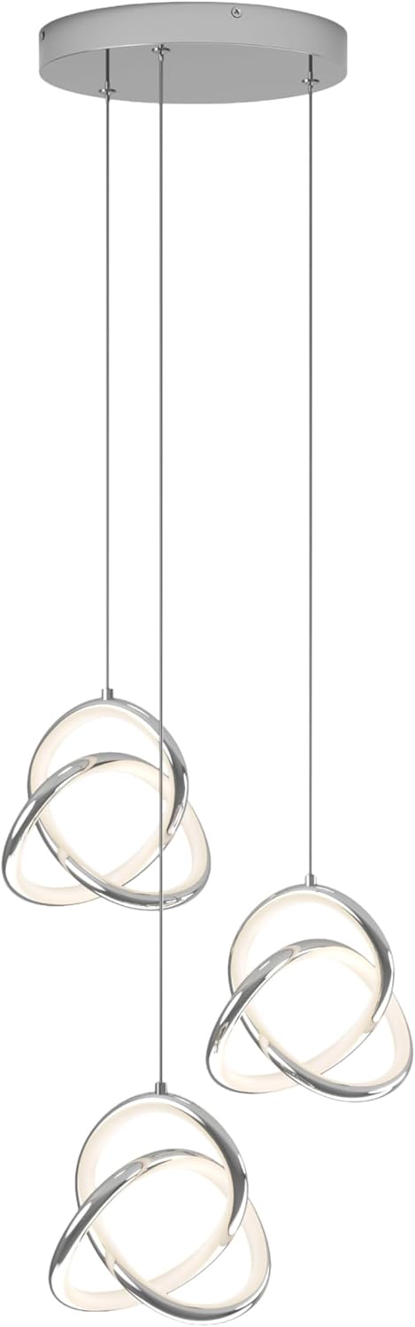 Zephyr 3-Light LED Pendant Chrome