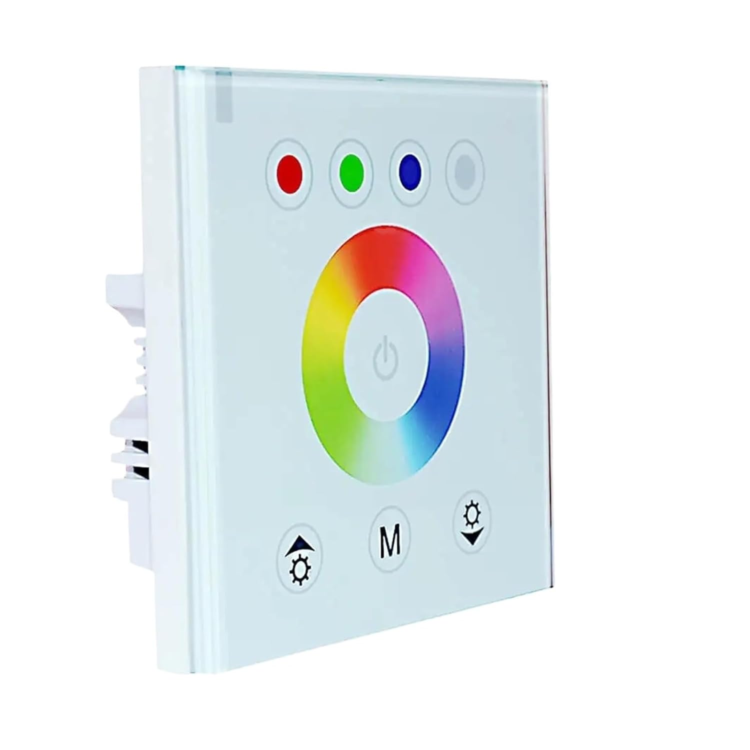 Wall Mounted Switch RGBW Controller Touch Panel 4 Channel Dimming Light Strip Controller for RGB RGBW Light Strip DC12V-24V(White)