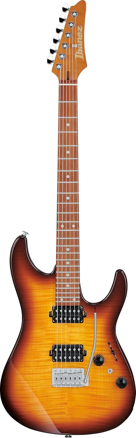 Ibanez AZ24S1F Standard 6-String Right-Handed Electric Guitar with Roasted Maple Neck and Jatoba Fretboard (Violin Sunburst)