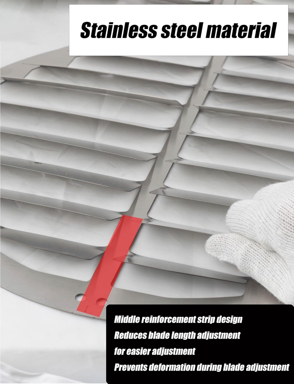 Ac Protection Cover,Prevent Direct Blowing, Air Conditioner Deflector for Outside Units, Air Outlet Condenser Defender Grilles, Stainless Steel Shutter Deflector