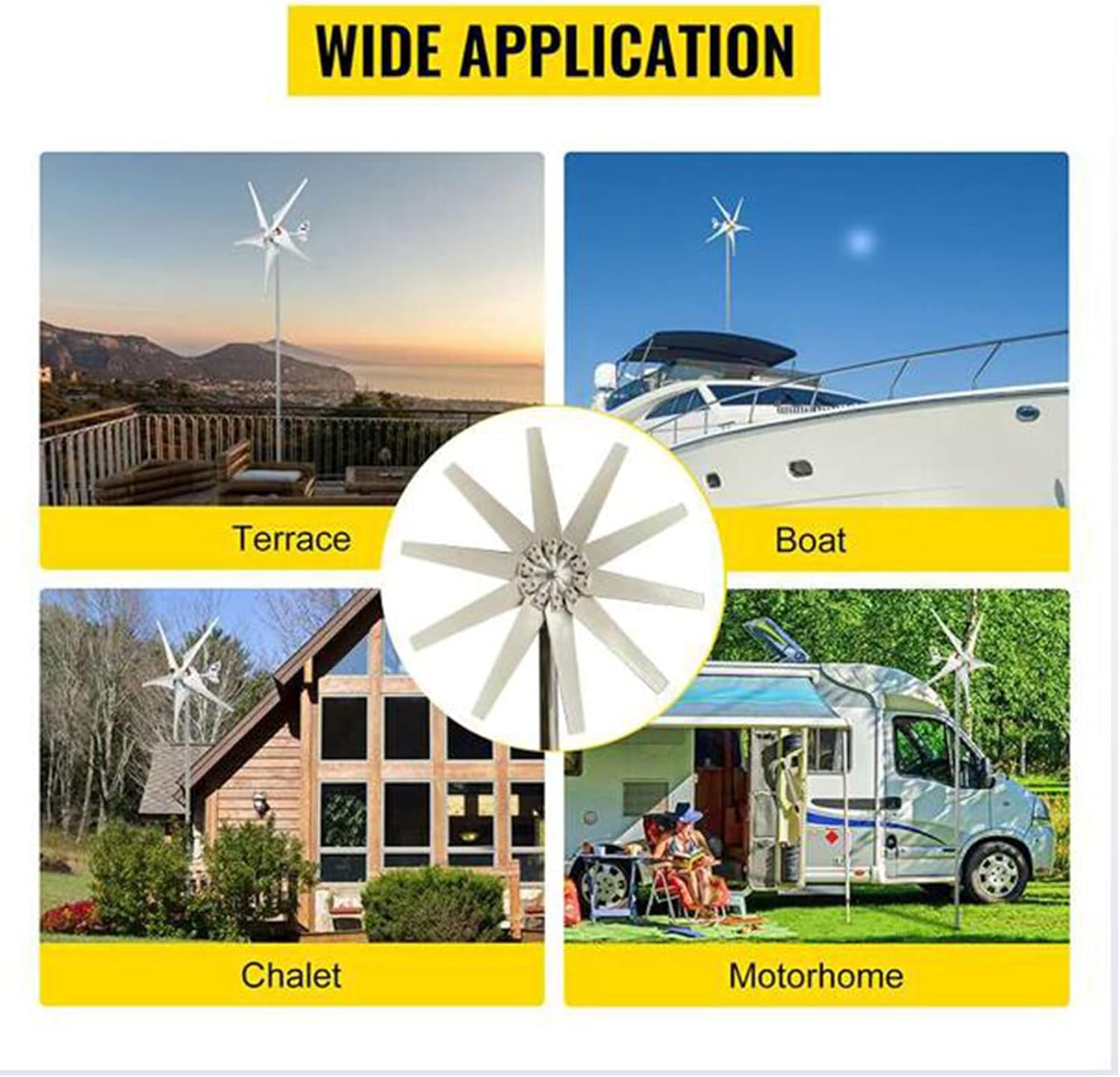 12000W Efficient Portable Vertical Wind Power, Wind Turbine Generatorturbine Generator Kit for Farm, Highway, Mountainous Areas(12V-220V)