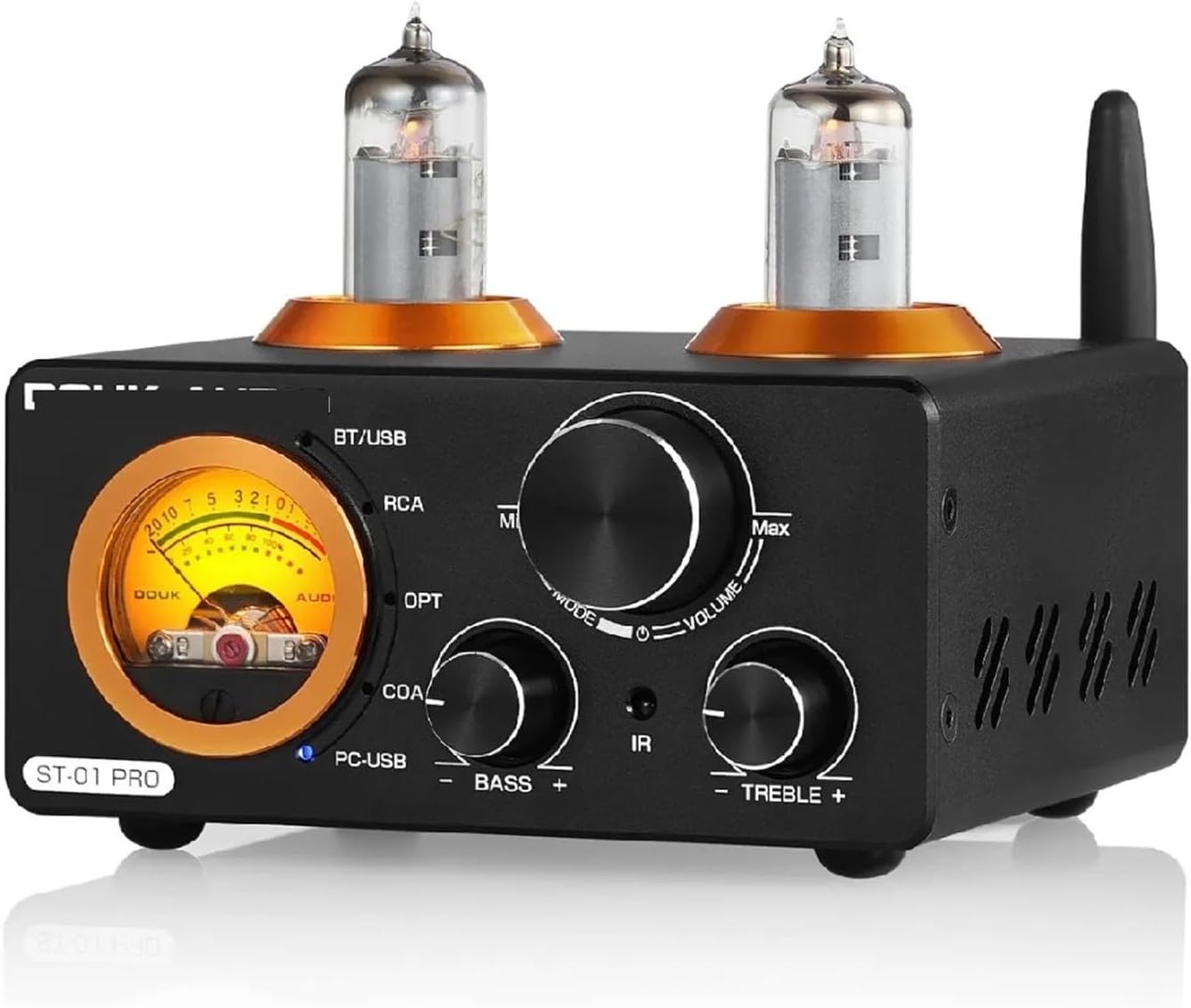 HiFi 5.0 Vacuum Tube Amplifier U DAC Stereo Receiver Coax/Opt Home Audio Digital Amplifier with VU Meter 100W+100W