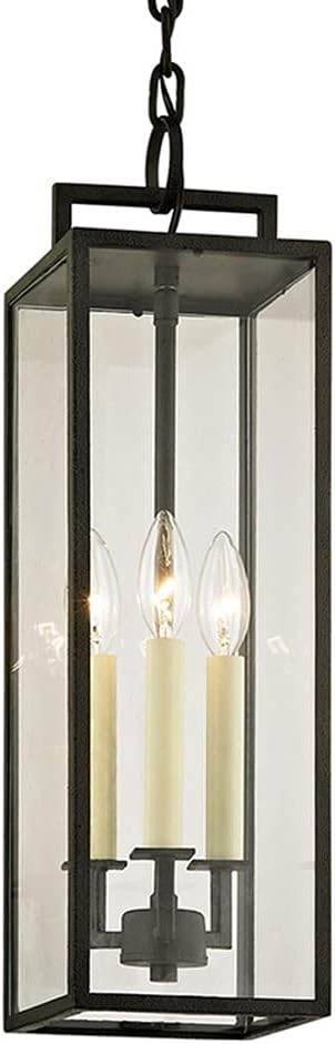 Troy Lighting F6387 Beckham Three Light Hanging Lantern, Forged Iron