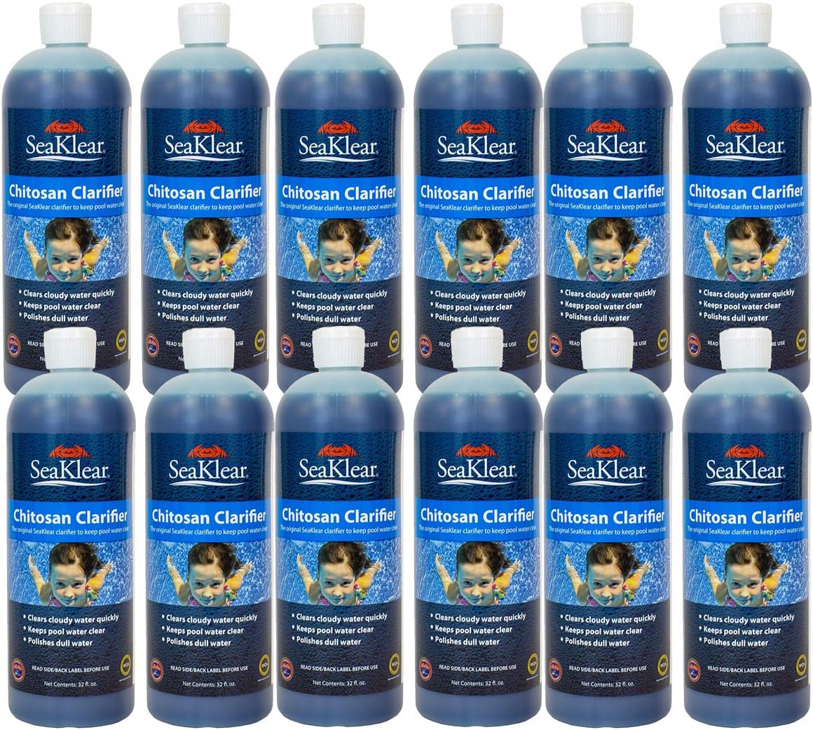 SeaKlear Chitosan Clarifier for Pools | 1 qt | 12 Pack