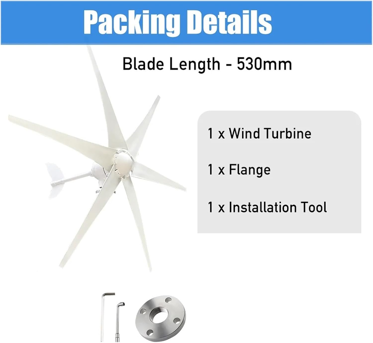 High Efficiency 3000W Windmill Horizontal Axis Wind Turbine Generator Home Appliance Generators Wind Power Generator Low Starting Speed for Home(with MPPT Charger,24V)