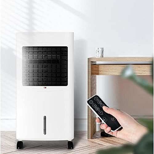 Portable Air Cooler Evaporative Mobile Air Conditioner with Remote Control,Hours,Air Purifier Ioniser,3 Speeds,3 Wind Settings,Cooling & Humidifier Function-White A