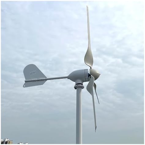 10KW 3-Blade Horizontal Wind Turbine Generator - 12V/24V/48V MPPT Hybrid Charge Controller for Home, Farm & Industrial Energy Solutions - Efficient Wind Power System (48V Model)