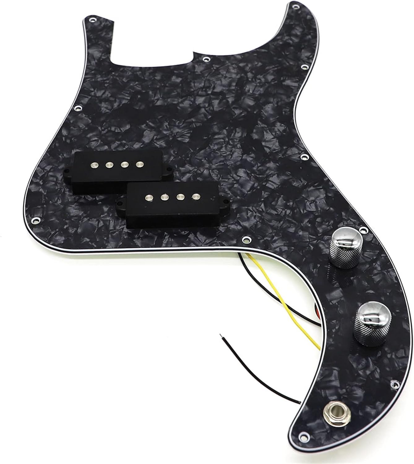 KESHUO Black Pearl PB P Bass 3 Ply Prewired Loaded Pickguard Pickup for Precision Bass Guitar Accessories Loaded Pickguard Pre-Wired
