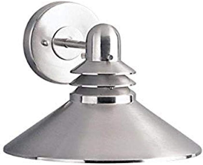 Kichler 9044NI Grenoble Indoor/Outdoor Wall 1-Light, Brushed Nickel