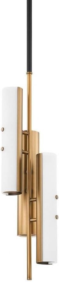 Troy Lighting F3208-PBR/SBK Titus - 30W 3 LED Outdoor Pendant-29 Inches Tall and 8.25 Inches Wide