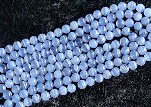 1 strands natural blue chalcedony round loose beads 6mm 03673