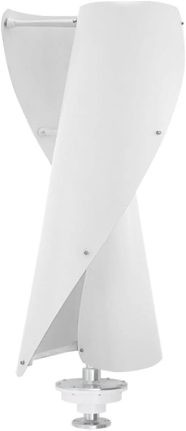 12V-220V Spiral Wind Turbine Generator Kit,2000W-5000W Low Noise Turbine Generator with 2 Blades and Controller for Courtyard Farms (White)