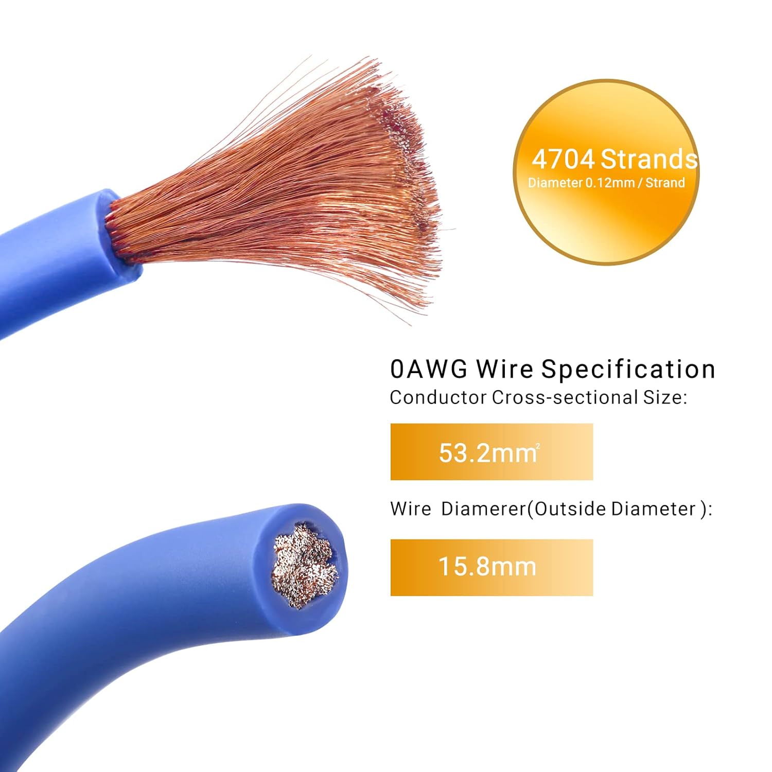 Recoil RCK0D True 1/0 Gauge Car Audio Dual Amplifiers CCA Wiring Installation Kits with OFC RCA Cable