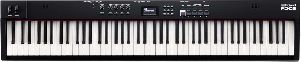 Roland RD-08 Stage Piano | Authentic RD Sound & Playability | Streamlined Design | 88-Note Weighted-Action PHA-4 Keyboard | Expandable Features | 3000+ Onboard Sounds | Ideal for Professional Gigging