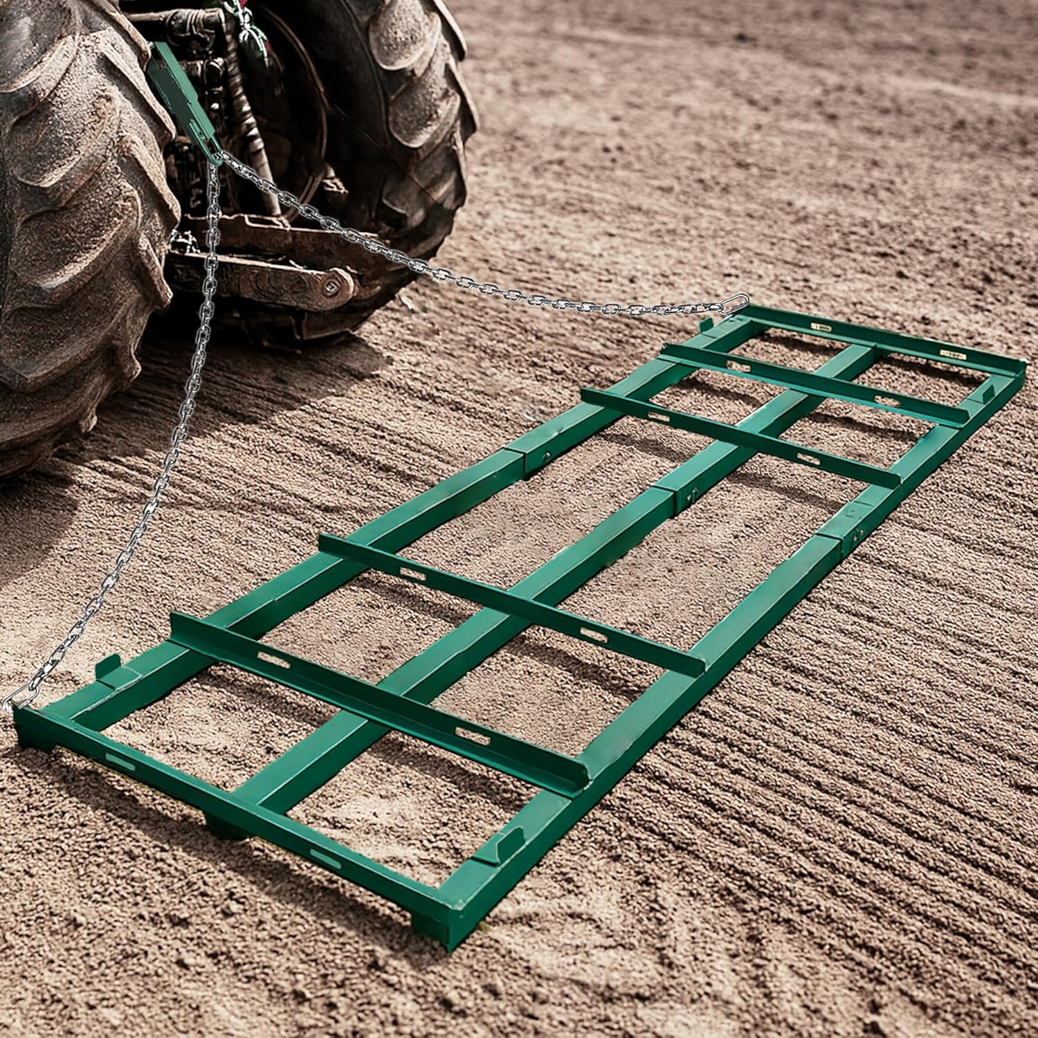 Montex 8 FT Drag Harrow Driveway Grader, Driveway Drag for Gravel, Heavy Duty Tow Behind Lawn Rake for ATV, UTV, Tractor, Mower, Power Rake for Gravel, Land Leveling