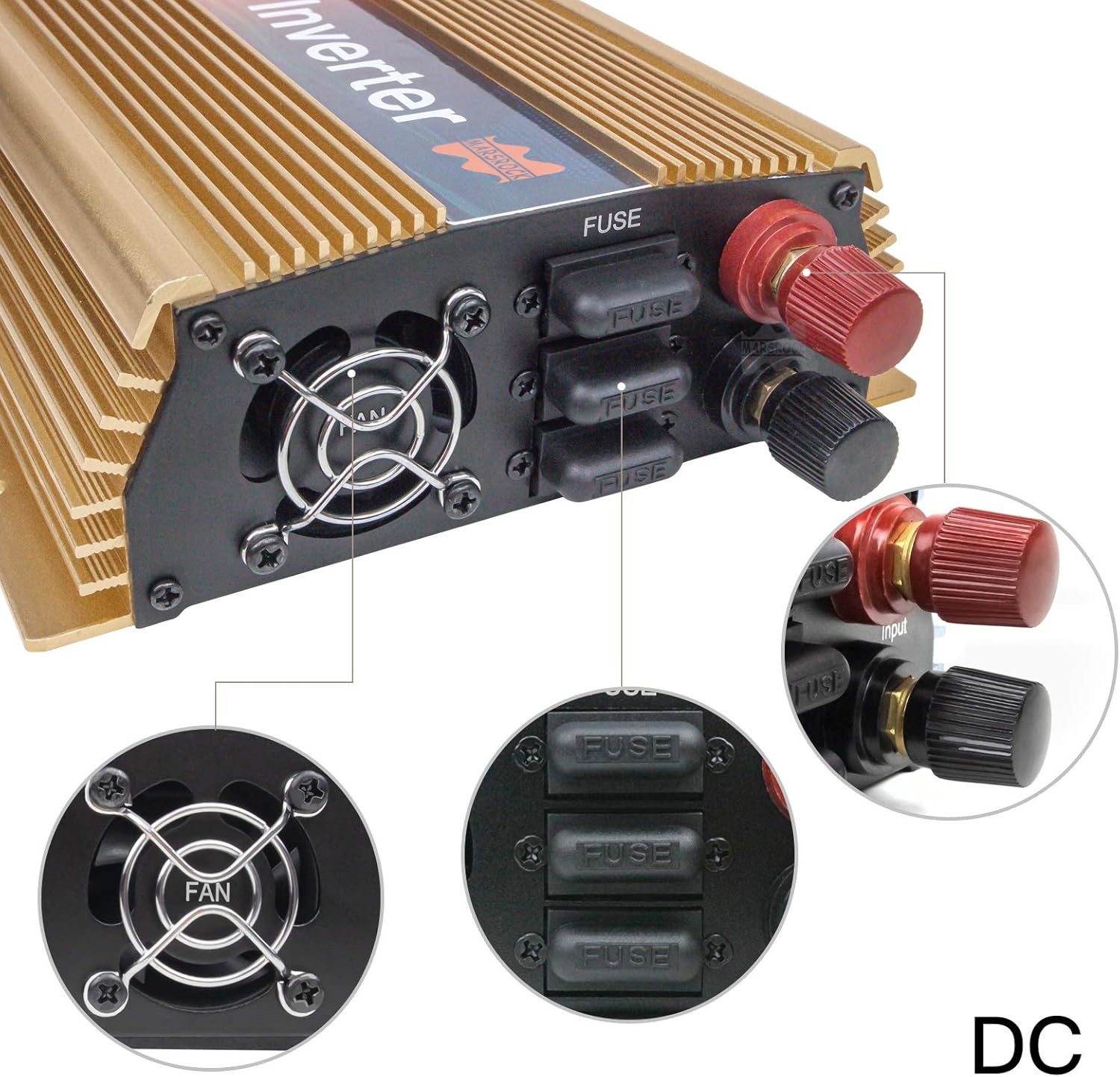 1000W MPPT Pure Sine Wave Grid-Tie Micro Inverter, Converts 10-30V DC to 110V/120V AC, Perfect for Home Solar or Wind Power Systems