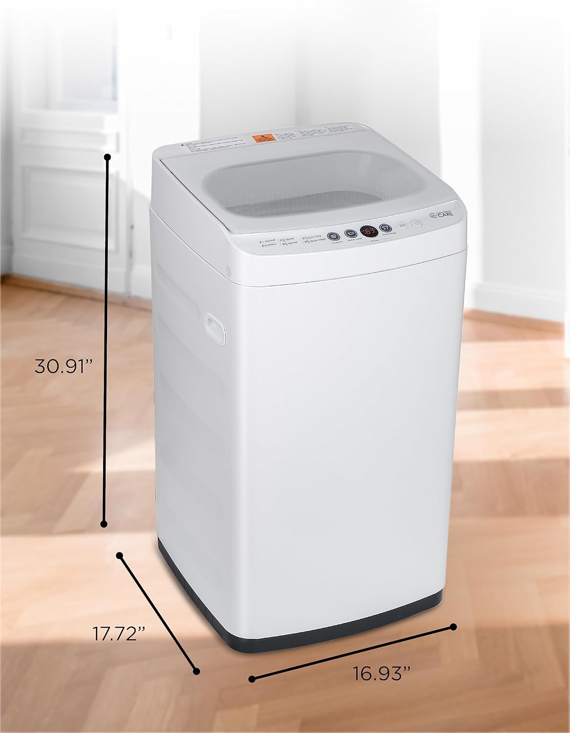 0.9 Cu. Ft. Portable Washing Machine, Compact Washing Machine with 6 Wash Cycles, Portable Clothes Washer Featuring 3 Water Levels