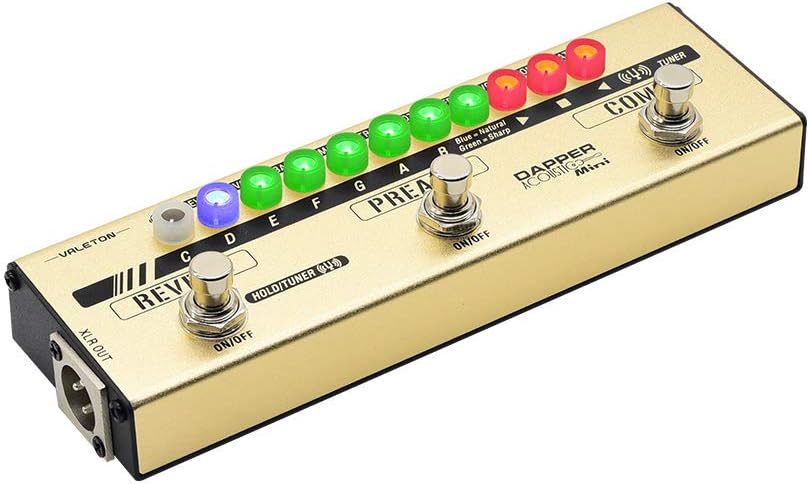 VALETON Dapper Acoustic Mini Electric-Acoustic Guitar DI Analog Preamp Multi-Effects Pedal
