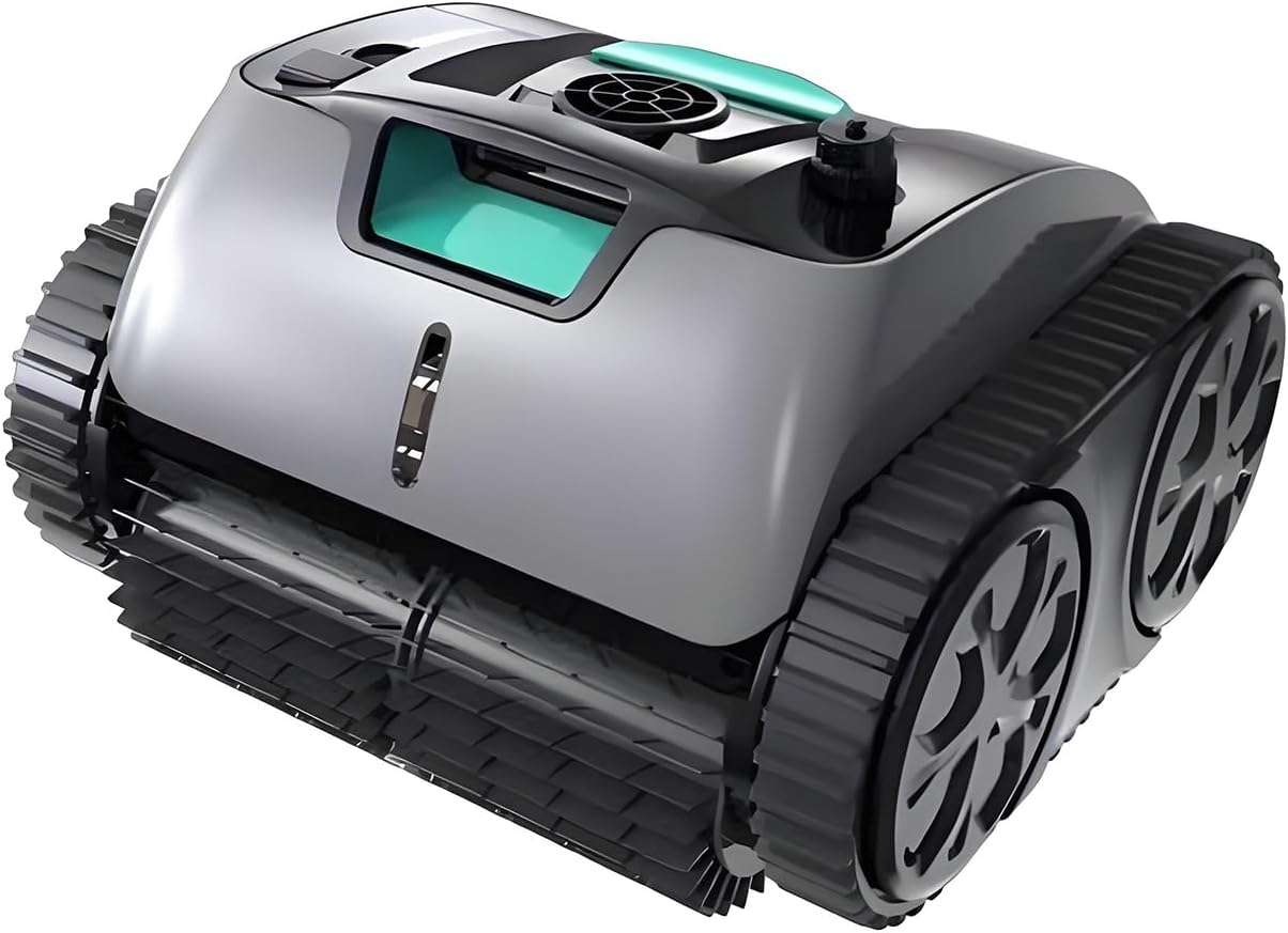 Pool Vacuum Robot with Wall Climbing, Lightweight Cordless Robotic Pool Cleaner, Pool Robot Vacuum for Inground Pools, Smart Auto Clean