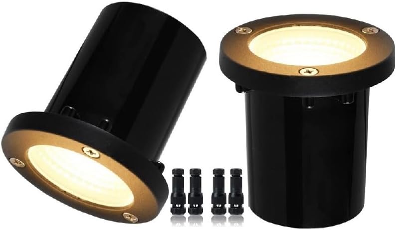 DHAEY 12pcs/lot Buried Light Black Die-Casting 5w/7w/10w Buried Light RGBW Landscape Light Garden Light In-Ground Light Luopan Outdoor Lighting (Color : 90-265v RGBW, Size : 7w)