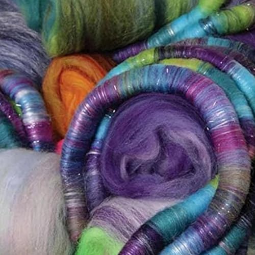 Wool Combing Machine, Manual Fleece Drum Carder, Fast Color Mixing for DIY Wool Felt, Crafting Felt Animals, Combing and Spinning Tool