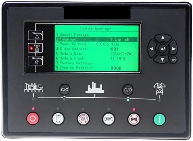 Wind Generator, LXC6120 Generator Automation Controller Liquid Crystal Graphic Display,for Home Boat Marine