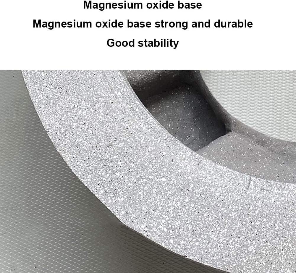 Outdoor Round Concrete Brazier Wood Burning Fire Pit 3-in-1 Garden Terrace Heater Brazier with Encrypted Dust Cover Semi-Circular Handle for Camping Bonfire