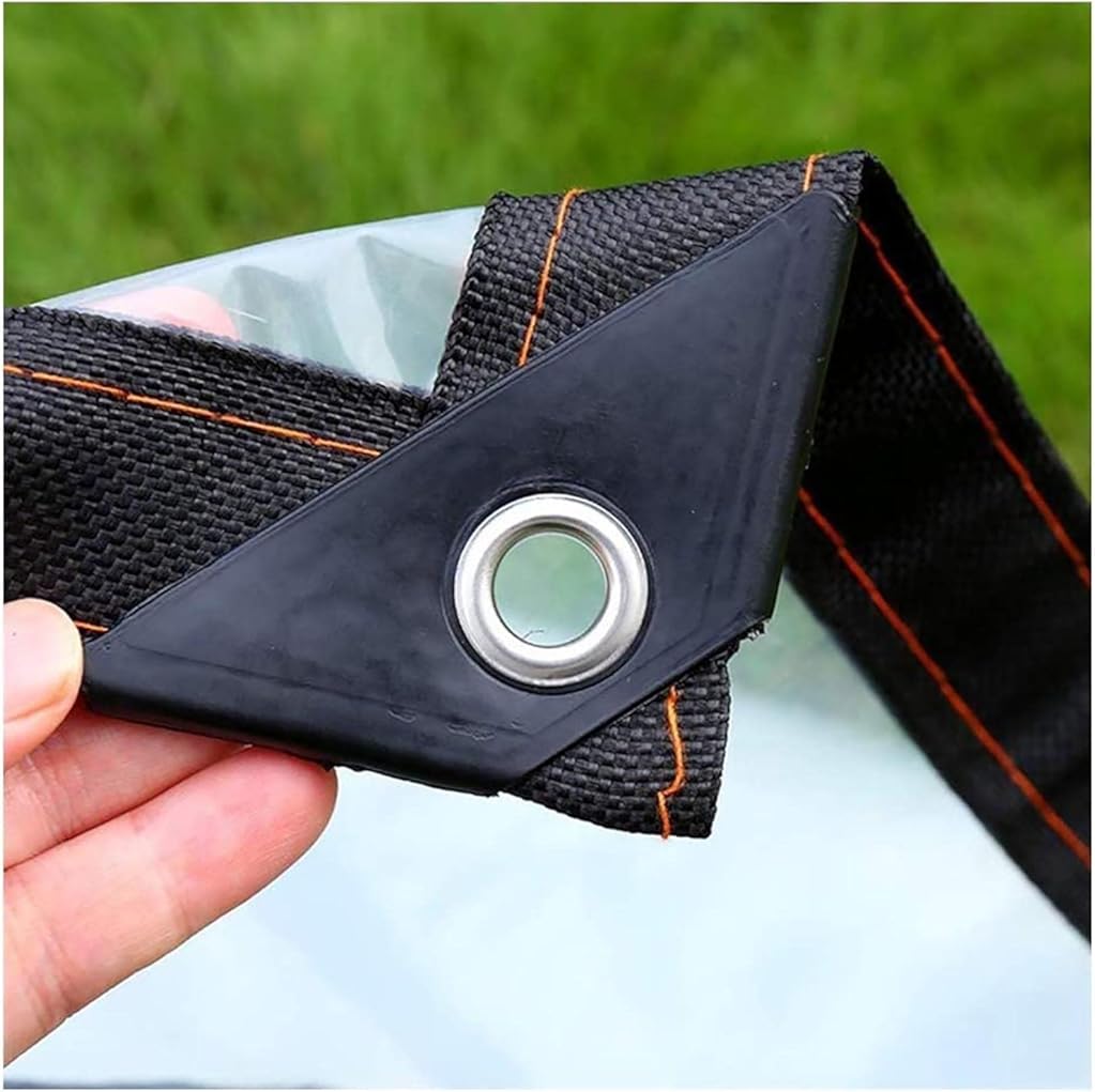 Clear Tarps Heavy Duty Waterproof with Grommets Plastic Vinyl Tarp for Greenhouse Garden Patio Furniture Cars (Size : 4X5m)