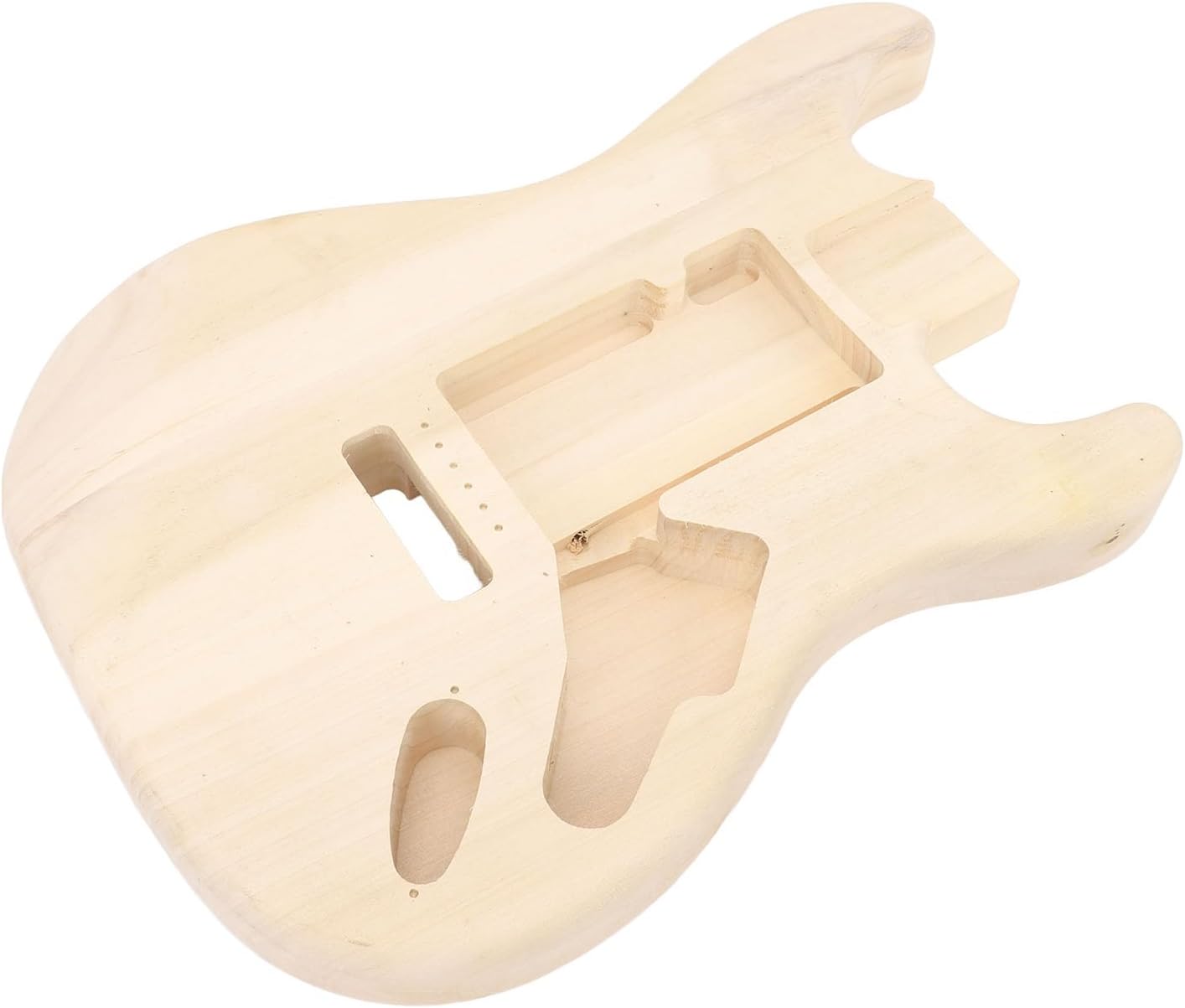 Electric Guitar Body, Unfinished Maple Wood Guitar Body Replacement, DIY Accessory for Customizing Electric Guitars, Crafted from Premium Maple Wood with Pre Drilling and Polishing