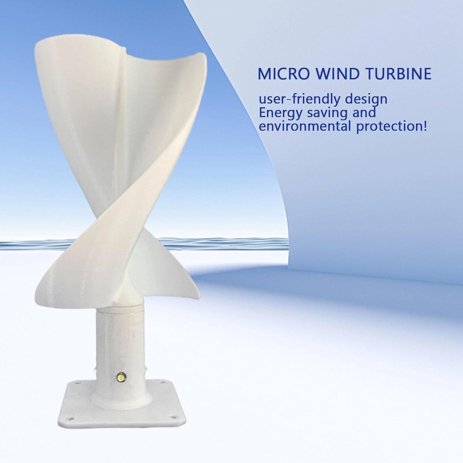 Micro Wind Turbine Generator Teaching Model, DIY Spiral Wind Turbine Generator Ultra-Quiet Design Home Wind Generators For Mobile House Cabin(1PC)