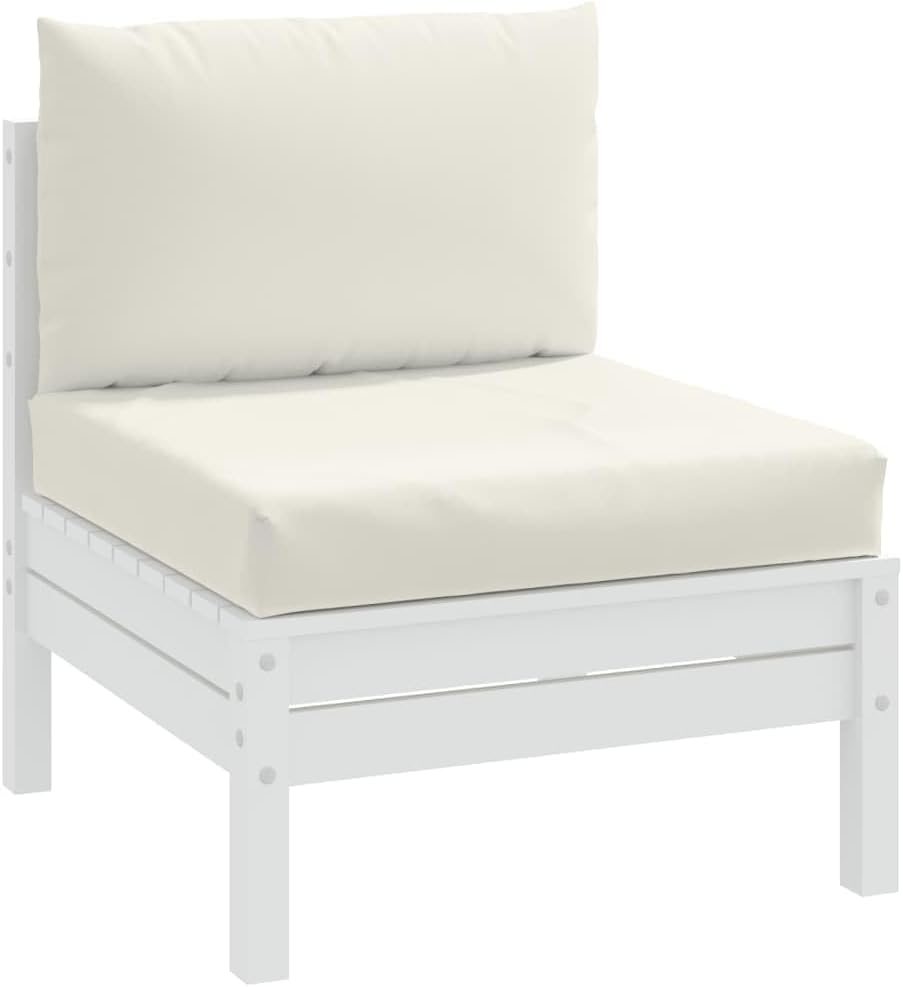 Pallet Cushions 2 pcs Melange Cream Fabric,Premium Patio Cushions: UltraComfortable, UVResistant, Indoor & Outdoor Use Patio Furniture Decor, Furniture Accessories