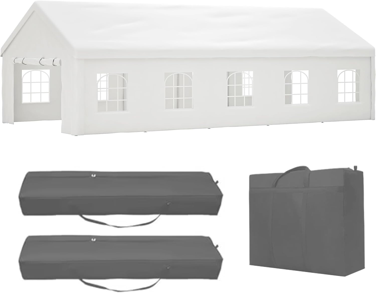 16x32FT Party Tent Heavy Duty, Large Wedding Event Shelters with 3 Storage Bag Removable Sidewall, Outdoor Canopy Gazebo Commercial Tents Parties Carport Camping Garden Patio